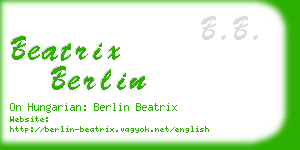 beatrix berlin business card